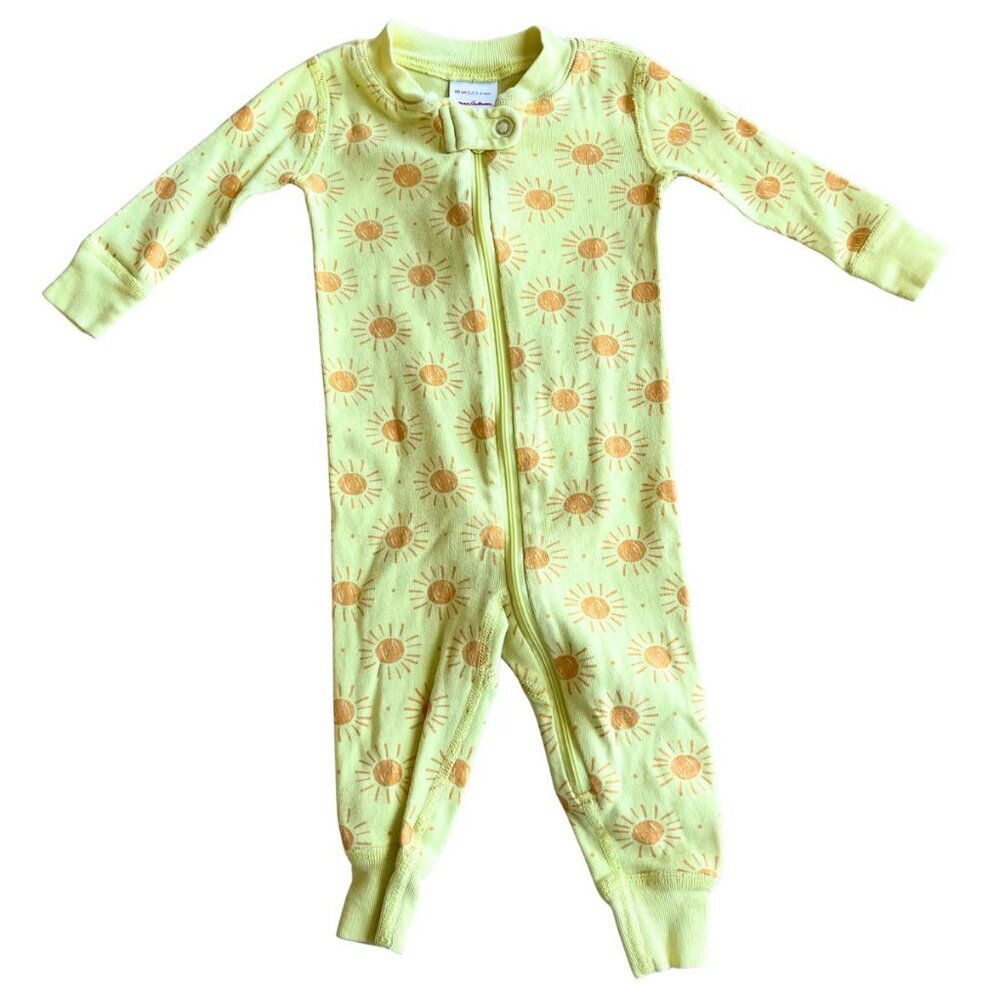 Hanna Andersson Baby Zip Sleeper In Organic Cotton, Sunshine Day - Sz 3-6 Months